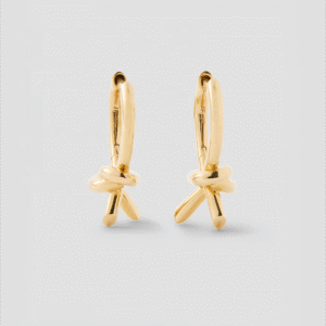 925 sterling silver simply knotted hoop earring